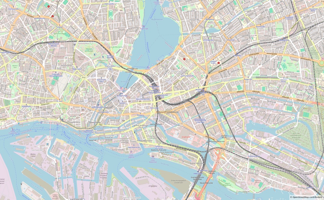 Karte von Hamburg